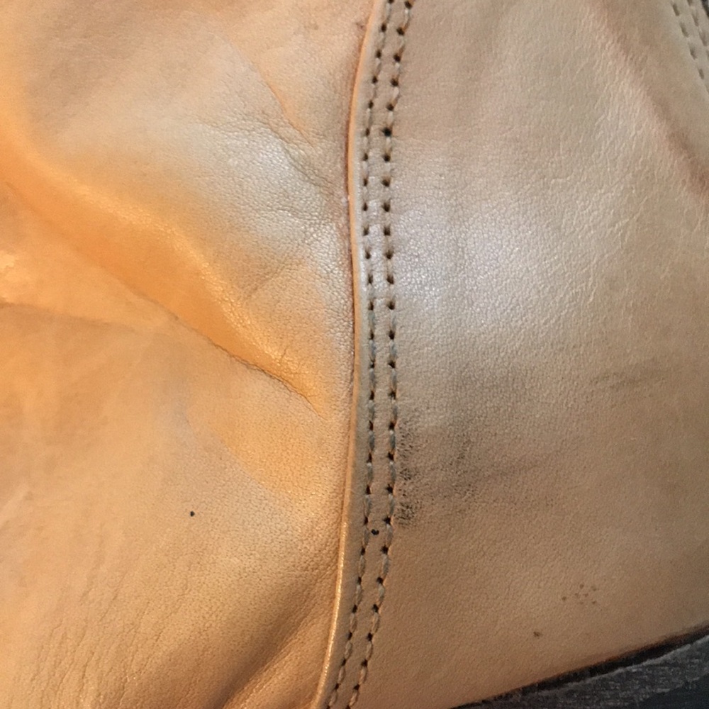 Free People Elle Camel Tan Buttery Leather Boots Bootie Block Heel 8 - Picture 13 of 17